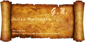Gulis Marinetta névjegykártya